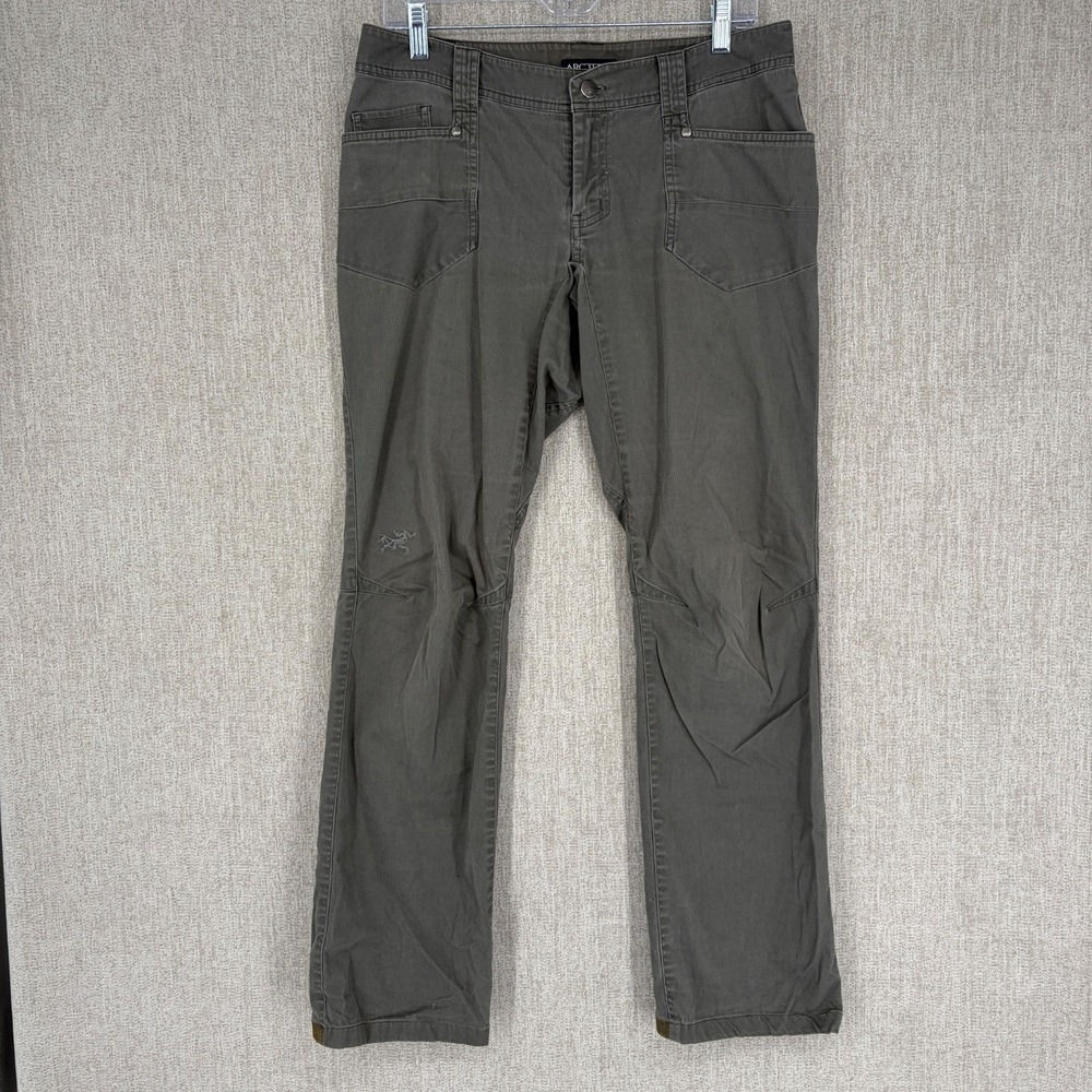 Arc'teryx Parapet Pant Women 6 Gray Cotton Blend Articulated Knee Hiking Outdoor